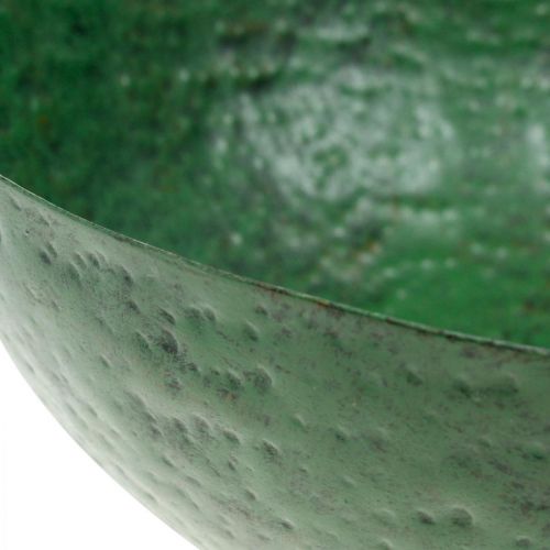 Floristik24 Dekorativ skål vintage grønn metallskål Ø31cm