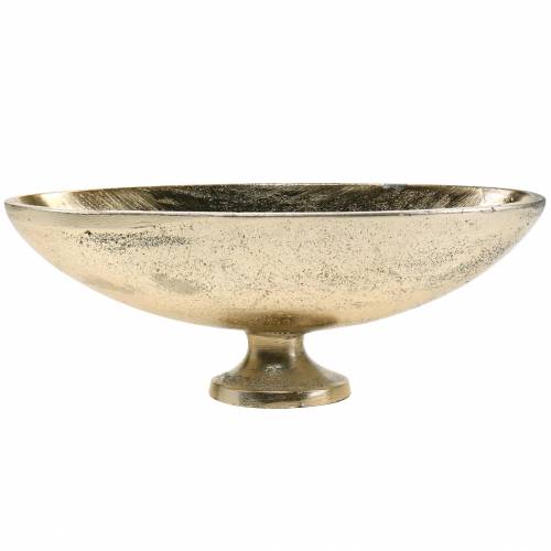 Floristik24 Skål oval med fot Gylden 20,5×8cm