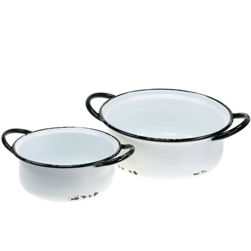 Floristik24 Vintage metallskåler Ø19,5cm - Ø25cm 2stk