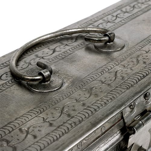 Floristik24 Kasse sølv firkantet 24cm x 8cm H6cm