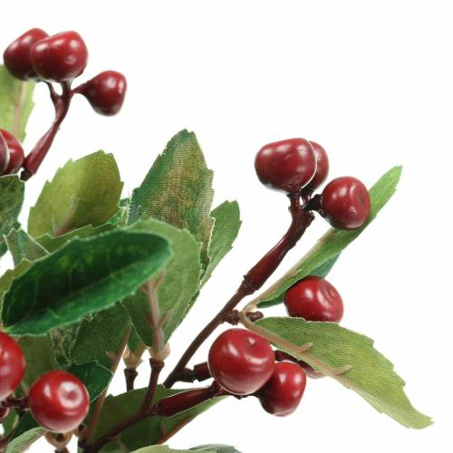 gjenstander Mock berry bush kunstig rød med 7 grener
