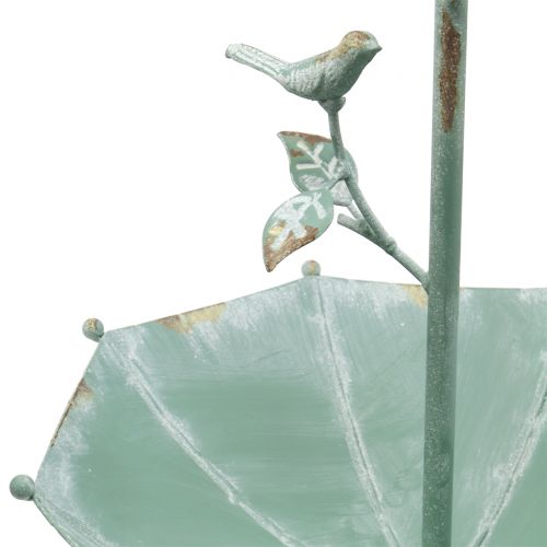 gjenstander Antikk paraply for hengende myntegrønn H43cm Ø28cm