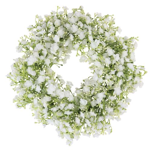 Floristik24 Gypsophila krans hvit blomsterkrans bryllup Ø30cm