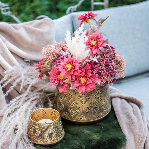 gjenstander Gypsophila kunstige røde kunstige blomster høst 29,5cm 18stk