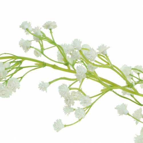 Floristik24 Bryllupsdekorasjon krans gypsophila med øyelapper hvit 180cm