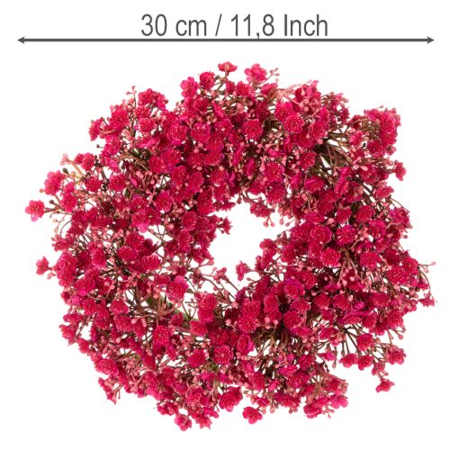 Kunstig blomsterkrans, babypustdekorasjon, 30 cm | Floristik24.no