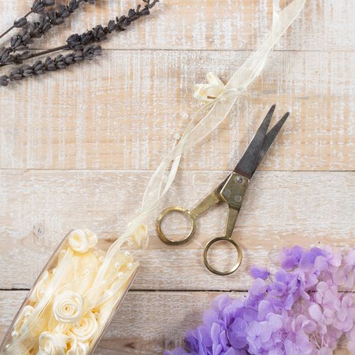 gjenstander Bånd Valentino kremfarget 15mm 5m