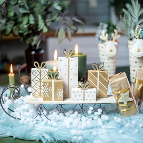 Floristik24 Slede med gaver, advent, pynt til jul L37,5cm H23cm