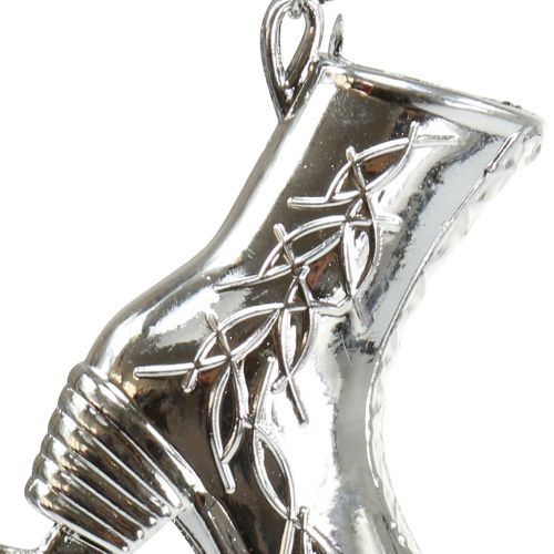 Floristik24 Skøyte sølv 10cm 16 stk