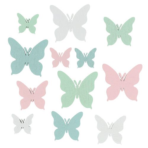 Floristik24 Butterfly 3cm - 5,5cm pastellblanding 36stk
