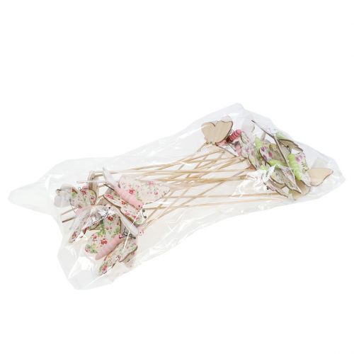 Floristik24 Sommerfugl på trepinne 5,5cm - 7cm 18 stk