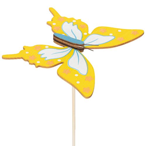 gjenstander Blomsterpinner, hobbyartikler, sommerfuglmotiv for dekorering av gaveinnpakning, 28,5 cm, 12 stk.