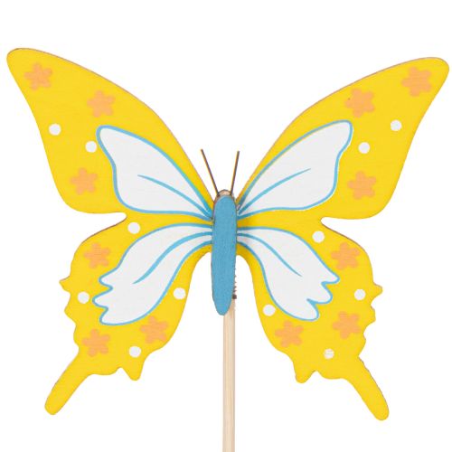 gjenstander Blomsterpinner, hobbyartikler, sommerfuglmotiv for dekorering av gaveinnpakning, 28,5 cm, 12 stk.