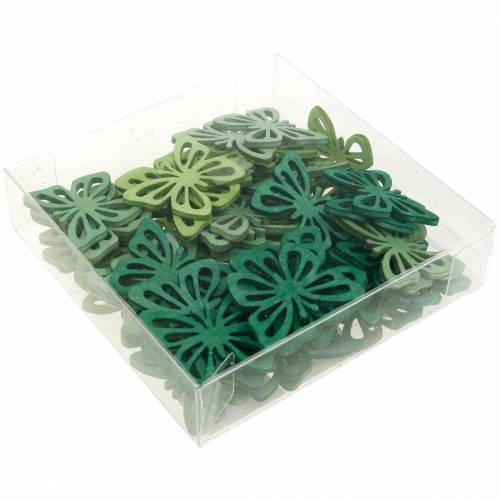 Floristik24 Spreddekorasjon sommerfugler, vår, sommerfugler laget av tre, borddekorasjon for strø 72 stykker