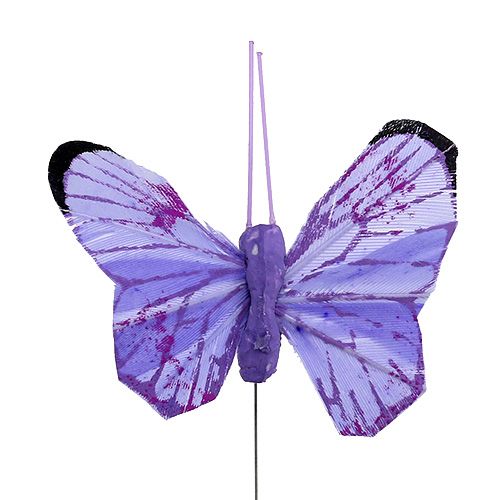 gjenstander Butterfly 5cm rosa-lilla ass. 24stk