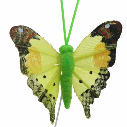 gjenstander Dekorativ sommerfugl med tråd sortert 5cm 24stk