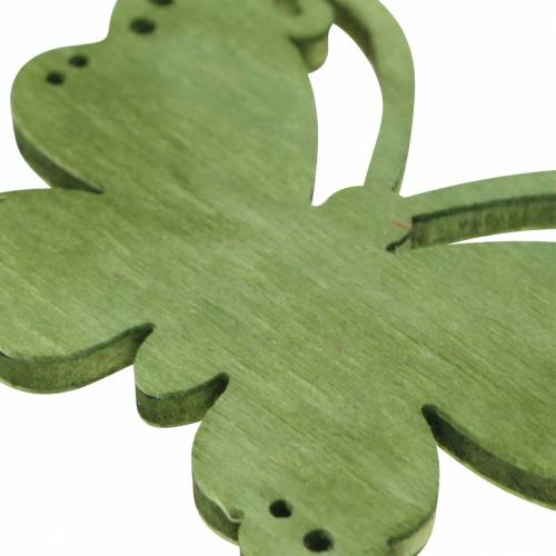 Floristik24 Spreddekor sommerfuglved oransje, gul, grønn 4cm 72 stk