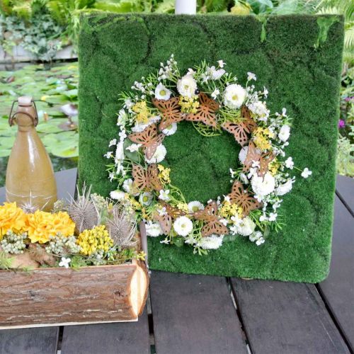 Floristik24 Sommerfugledekorasjon, vårdekorasjon å henge, kransering, patina Ø30cm 2stk