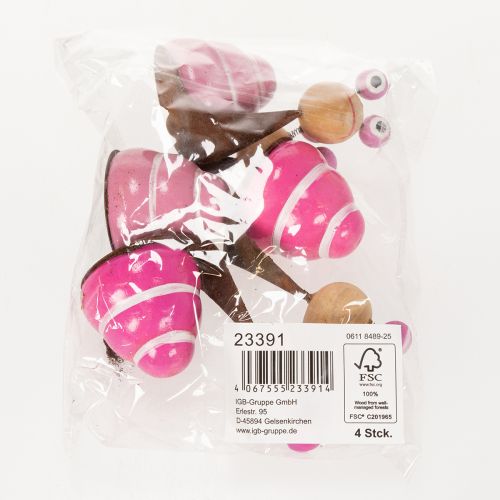 gjenstander Sneglefigur med morsomt design, sjarmerende vårdekorasjon, 9 cm, 4 deler