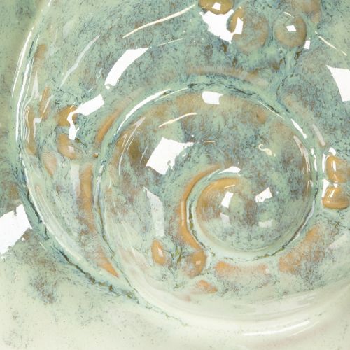 gjenstander Keramisk dekorativ sneglefigur for stilige bomiljøer og fortryllende borddekorasjoner, 16 cm