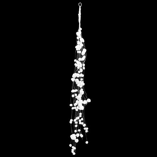 Floristik24 Snøballkrans 135cm hvit