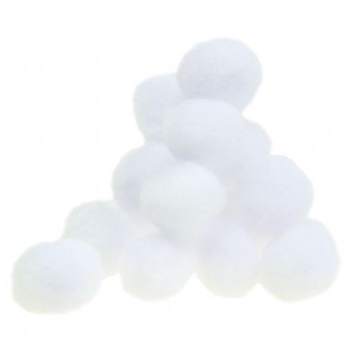 Floristik24 Snøball mini hvit 2cm 48 stk