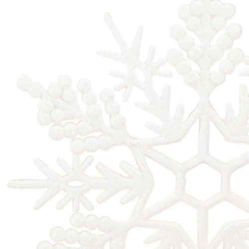 gjenstander Snøfnuggdekorasjon til oppheng av vinterdekorasjon hvit 30 cm 3 stk