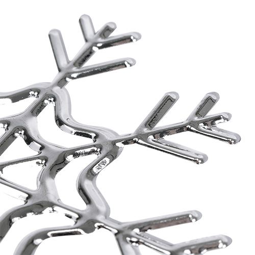 Floristik24 Snøfnugg sølv 10cm 3stk