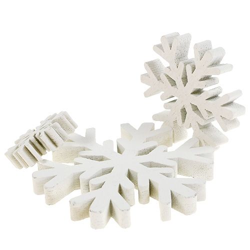 Snowflakes hvit blanding 3cm - 7cm 48stk