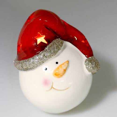 Floristik24 Snømann med LED lys 10,5cm 2stk