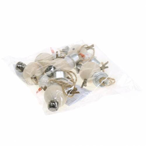 Floristik24 Juletrepynt snømann til å henge 7cm 6stk