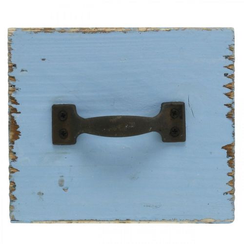 Floristik24 Plantekasse treskuff lyseblå shabby 12,5×12,5×10cm