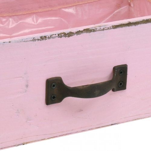 Floristik24 Treskuffekasse rosa shabby chic deco 25×13×8cm