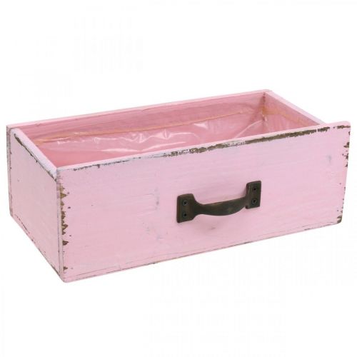 Treskuffekasse rosa shabby chic deco 25×13×8cm