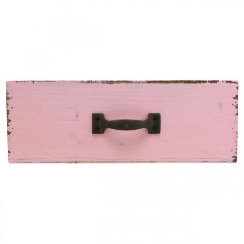 Floristik24 Treskuffekasse rosa shabby chic deco 25×13×8cm