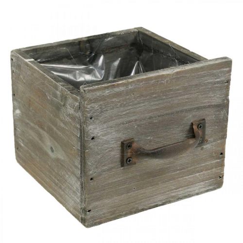 Floristik24 Planteskuff shabby chic tredekor naturlig 12,5×12,5×11cm