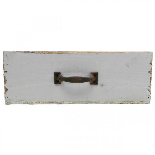 Floristik24 Plantekar Treskuff Shabby Chic Grå 25x13x9cm