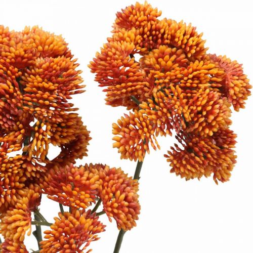 Floristik24 Sedum kunstig sedum oransje høstdekorasjon 70cm 3stk