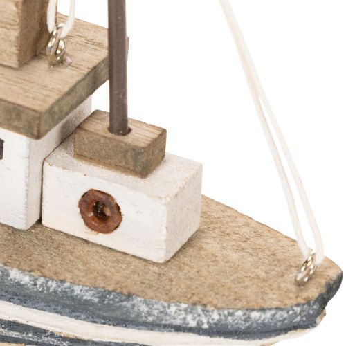 Skipsdekorasjon, maritim stil, tre med stativ, 20 cm | Floristik24.no
