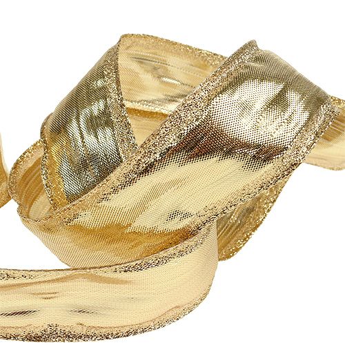 gjenstander Bånd med trådkant gull 40mm 25m