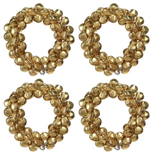 gjenstander Serviettringer gull metallklokker Ø5cm 8 stk