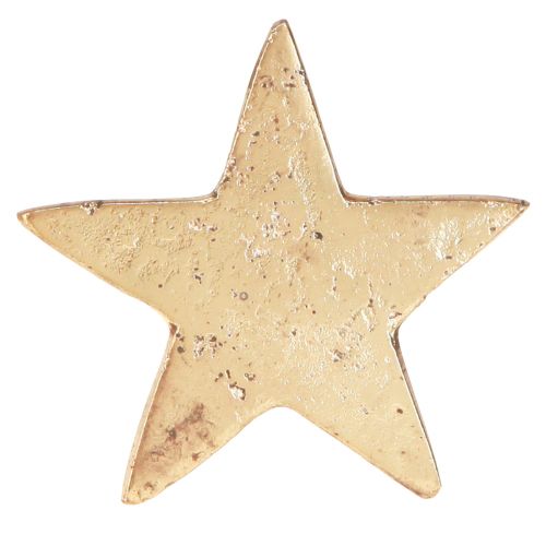 gjenstander Serviettringer stjerne gull antikk look metall 6,5cm Ø4cm 4 stk