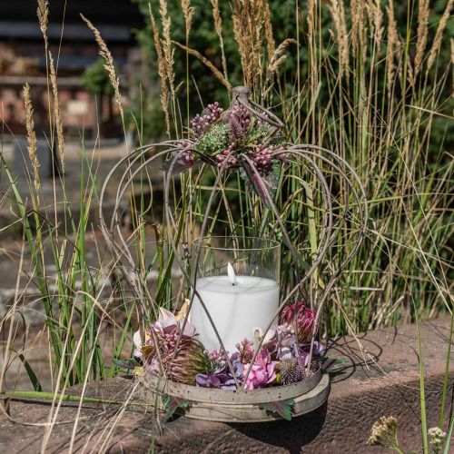 Floristik24 Shabby Chic Deco Crown Rustikk metallkrone for oppheng H34cm