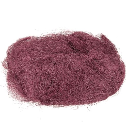 Floristik24 Sisal rød Bordeaux naturfiber Sisalfiber til hobbybruk 300g