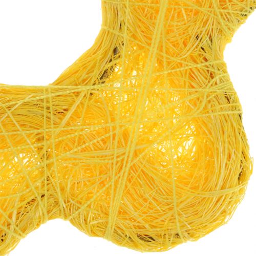 Floristik24 Sisalblomst gul Ø7,5cm 25stk