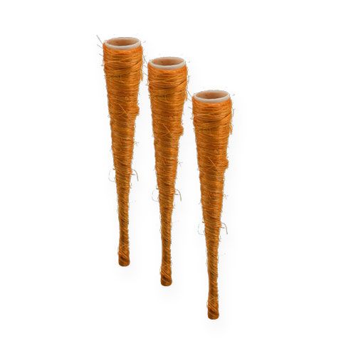 Floristik24 Sisal spiss vase oransje Ø1,5cm L15cm 20 stk