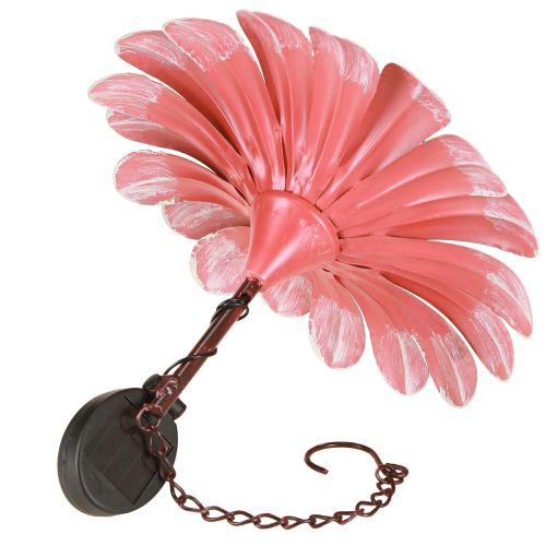 gjenstander Solar LED Blomsterhagelys LED Metall Rosa Ø30cm