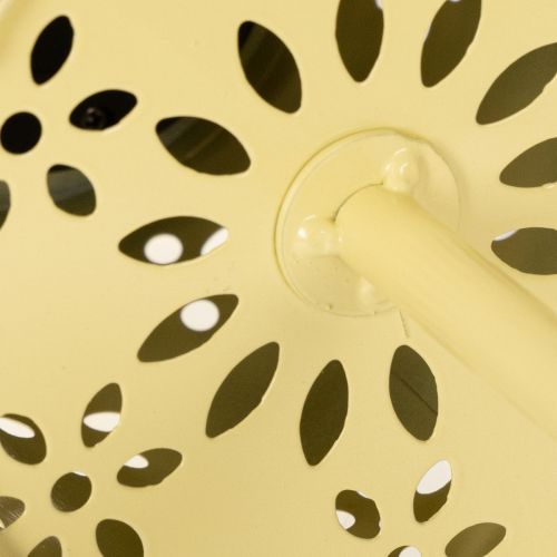 gjenstander Solcelledrevet bordlampe med delikat blomstermønster for balkong eller terrasse, 28 cm