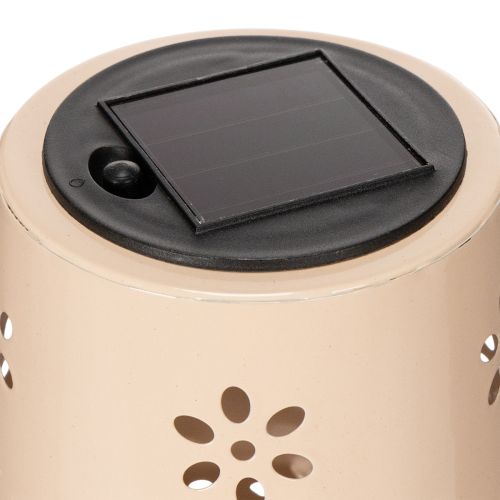 gjenstander Bordlampe med blomstermønster, solcelledrevet, for romantisk hagebelysning, 28 cm