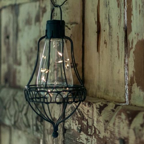 Floristik24 Solcellelampe til oppheng, hagelykt varmhvit Ø11cm H21cm